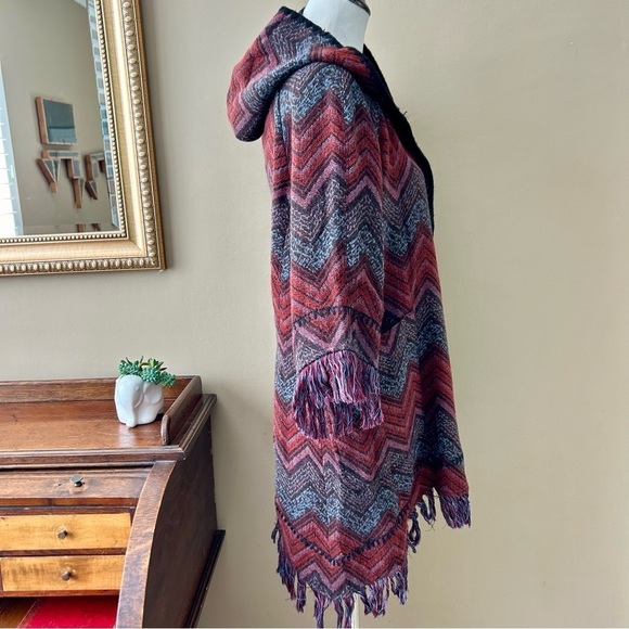 Anthropologie Hei Hei Mesilla Jacquard Fringe Cardigan Sweater Jacket Coat XS S - Picture 5 of 16